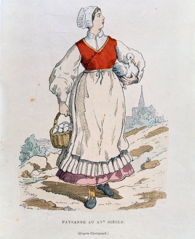 French peasant of the 16th century, illustration from 